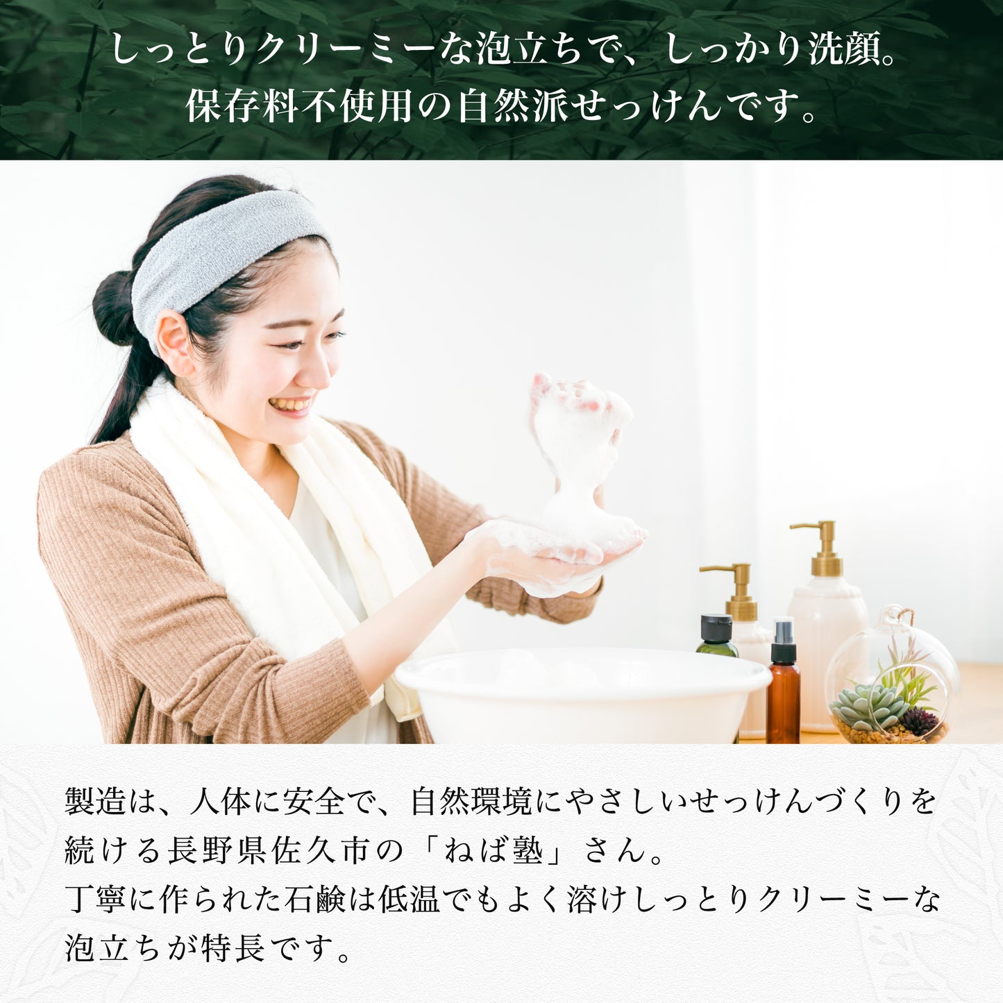 白神の森 乳酸菌 フェイシャル ソープ プロフィール2